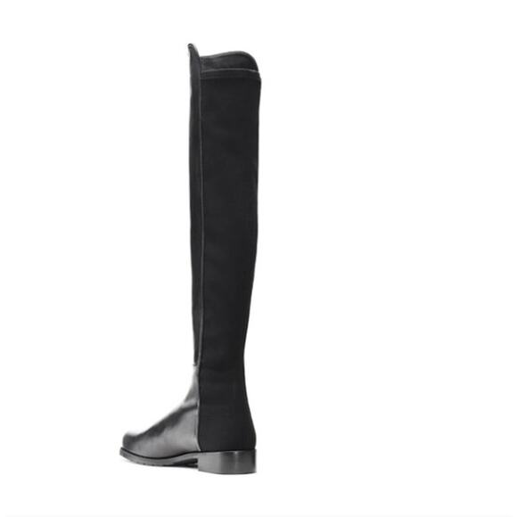 STUART WEITZMAN 5050 Leather OTK Boot Black Sz 5 - Picture 6 of 14